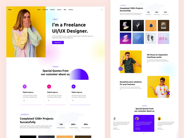 Mitra – Personal Portfolio React/NextJS Template